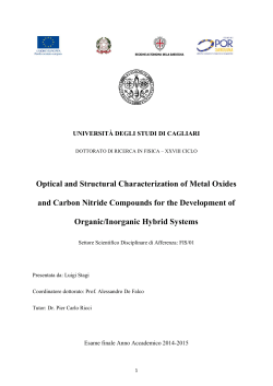 Optical and Structural Characterization of Metal Oxides and Carbon