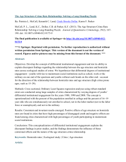 The Age Structure-Crime Rate Relationship