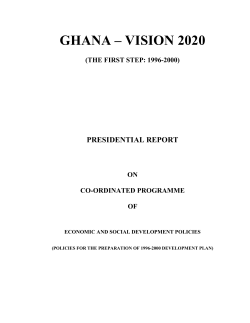 Ghana Vision 2020: The First Step