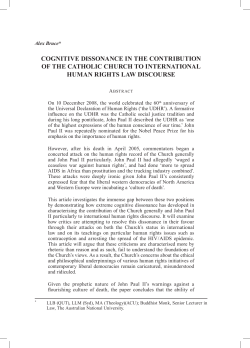 COgNITIvE DISSONANCE IN ThE CONTRIBUTION OF ThE