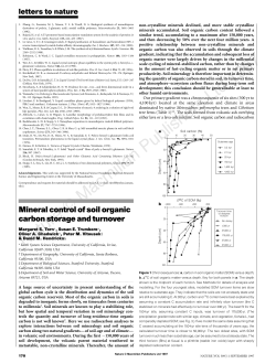 Mineral control of soil organic carbon storage and turnover