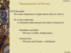 Measurement of Poverty