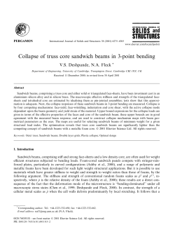 Collapse of truss core sandwich beams in 3
