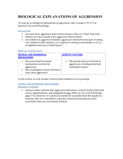 To read up on biological explanations of aggression