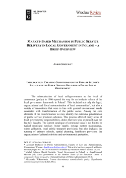market-based mechanism in public service delivery in local