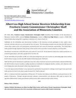 Freeborn County Student Receives 2016 AMC Student Scholarship