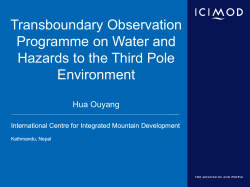 icimod - Third Pole Environment