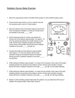 Radiation Survey Meter Exercise