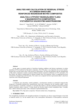 Analysis and Calculation of Residual Stress in Carbon Nanotube