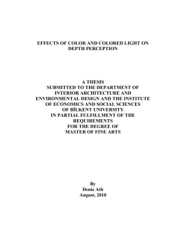effects of color and colored light on depth