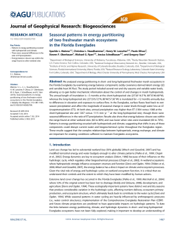 Seasonal patterns in energy partitioning of two freshwater marsh