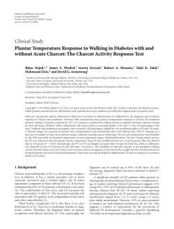 Plantar Temperature Response to Walking in Diabetes with and