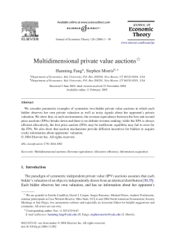 Multidimensional private value auctions