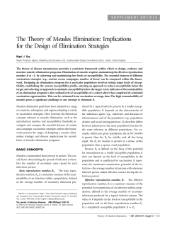The Theory of Measles Elimination: Implications