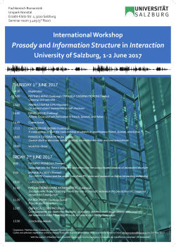 Prosody and Information Structure in Interaction