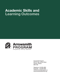 Academic Skills and Learning Outcomes