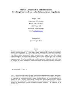 Market Concentration and Innovation: New