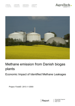 Methane emission from Danish biogas plants