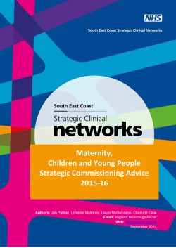 Maternity Children and Young People Strategic Commissioning