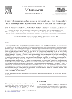 Dissolved inorganic carbon isotopic composition of low