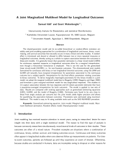 A Joint Marginalized Multilevel Model for Longitudinal Outcomes