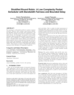 Stratified Round Robin - The University of Texas at Dallas