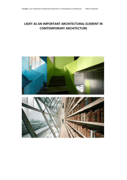 light as an important architectural element in