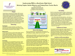 Reducing Negative Student Behaviors and Gaining Future Teacher