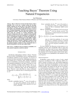 Teaching Bayes` Theorem Using Natural Frequencies