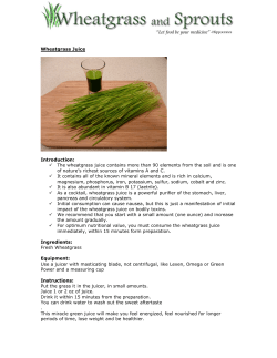 Wheatgrass Juice Recipe for Juicing Demo
