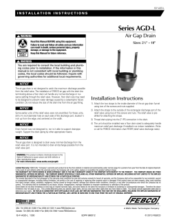 Installation Instructions - Watts Water Technologies