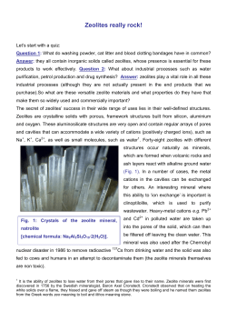 Zeolites really rock!