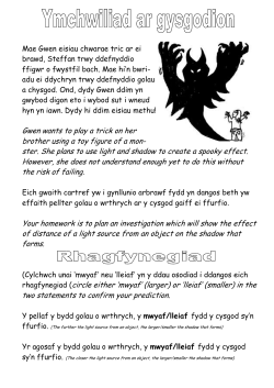 Gwen wants to play a trick on her brother using a toy figure of a mon