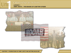 lesson 1: army jrotc &ndash; the making of a better citizen