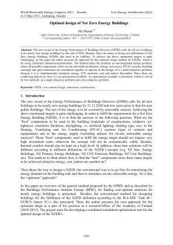 Optimal design of Net Zero Energy Buildings