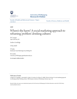 A social marketing approach to reframing `problem` drinking cultures
