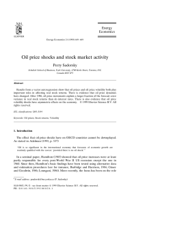Oil price shocks and stock market activity