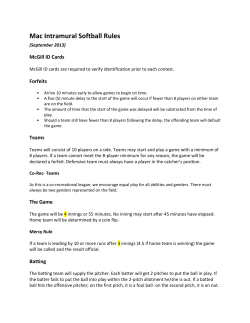 Mac Intramural Softball Rules