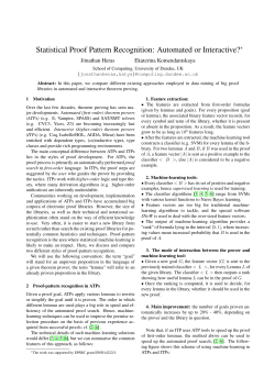 Statistical Proof Pattern Recognition: Automated or Interactive?