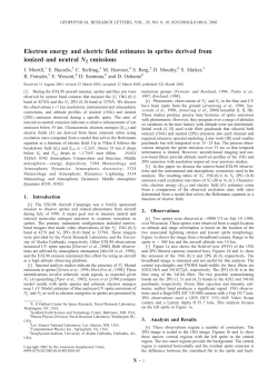 Electron energy and electric field estimates in sprites derived from