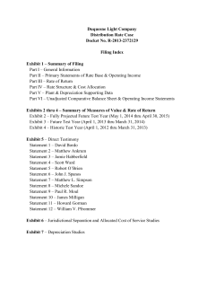 Duquesne Light Company Distribution Rate Case Docket No. R