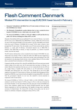 Flash Comment Denmark: Modest FX intervention