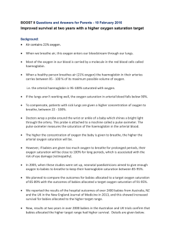 Improved survival at two years with a higher oxygen saturation target