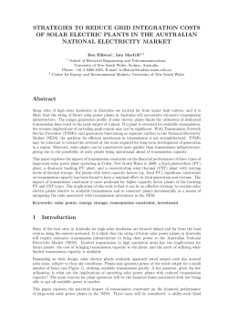 STRATEGIES TO REDUCE GRID INTEGRATION COSTS OF