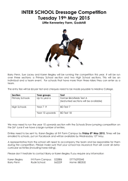 INTER SCHOOL Dressage Competition Tuesday 19th May 2015
