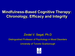 Prevention of Recurrent Depression with Mindfulness