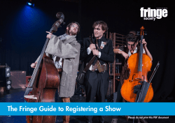 The Fringe Guide to Registering a Show