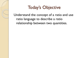 Intro to ratios