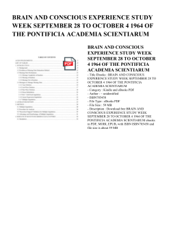 brain and conscious experience study week september 28 to