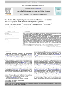 The effects of taping on scapular kinematics and muscle
